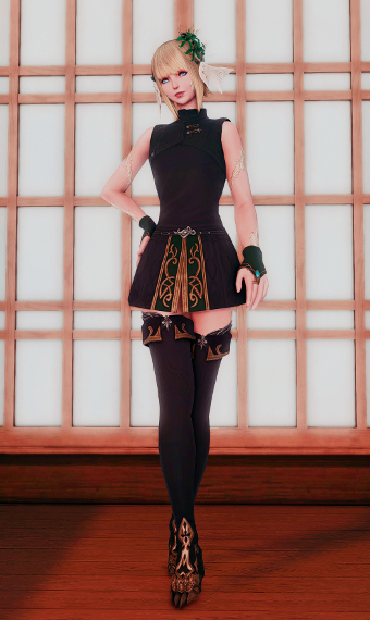 [Haku] Eastern Black Dress | Eorzea Collection
