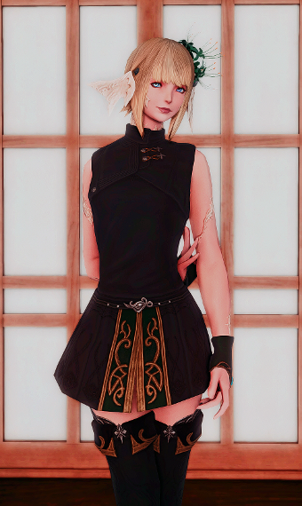 [Haku] Eastern Black Dress | Eorzea Collection