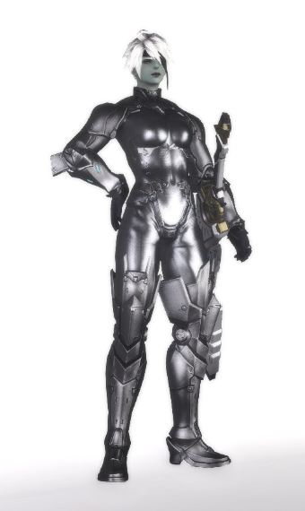 Metal Gear Rising: Revengeance Raiden Silver Grey Cosplay Wig - 451B